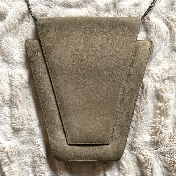 SOLD Charles Jourdan 80s does 20s Deco Vintage Suede Leather Purse Shoulder Bag - Picture 10 of 10